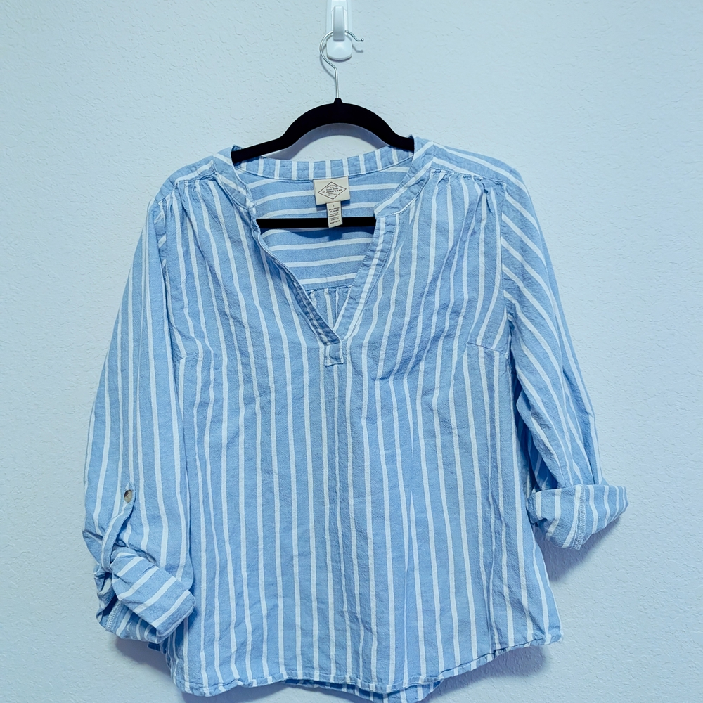 Blue Striped Women's Top